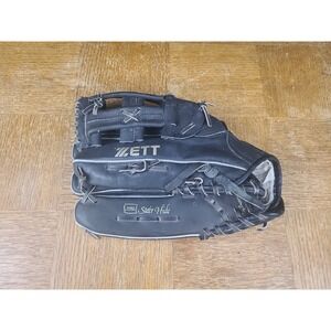 Vintage ZETT Black Leather Baseball Glove LHT Left‎ Hand BIG-1101 Dave Winfield